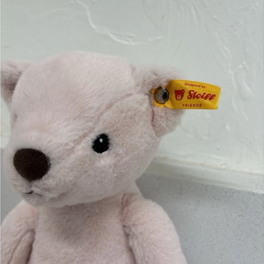 STEIFF My First Steiff Teddy Bear Pink 10” embroidered baby gift collectible - Picture 4 of 6